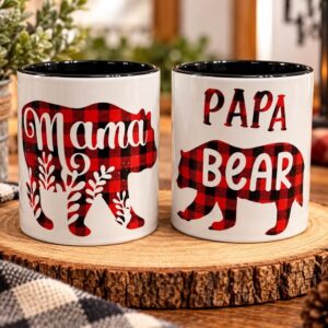 Papa Bear and Mama Bear Mugs | 2-Pack | 11 oz