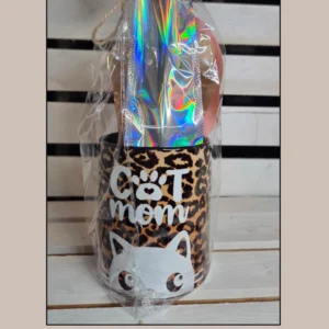 Cat Mom Leopard Print Mug - Gift Set | 11 oz