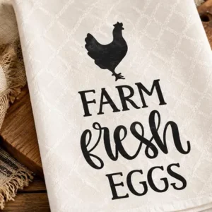 Farm Fresh Eggs | Polyester Tea Towel