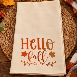 Hello Fall Tea Towel | Fall Kitchen Décor