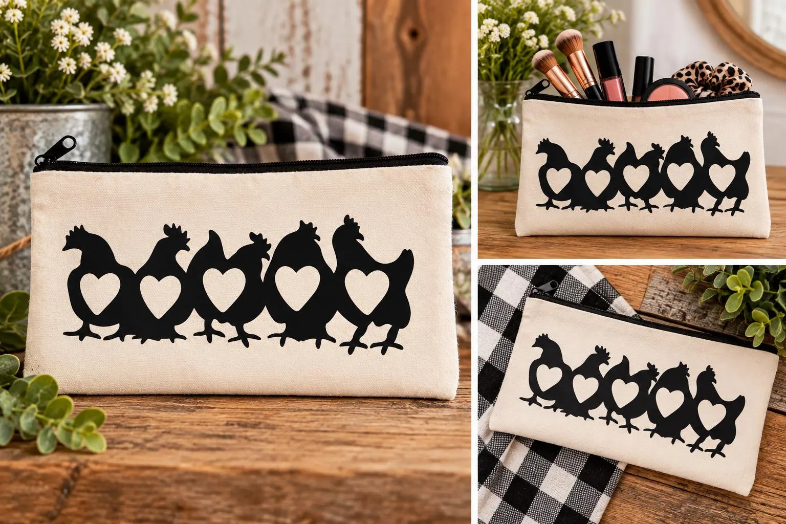 Chicken Heart Zipper Bag - Image 2