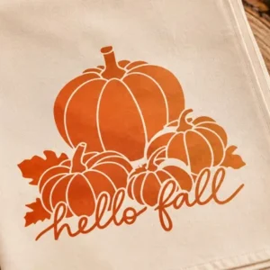 Hello Fall Pumpkin Tea Towel | Fall Kitchen Décor