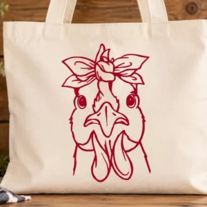 Chicken Lover Canvas Tote Bag - Red Hen