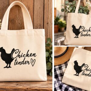 Chicken Tender Canvas Tote Bag
