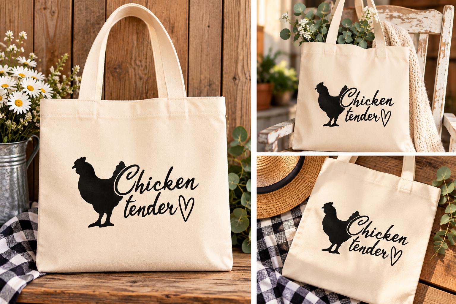 Chicken Tender Canvas Tote Bag
